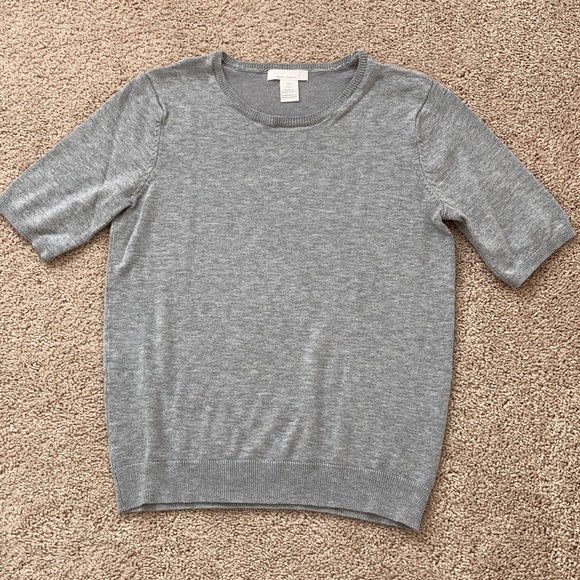 short sleeve fine knit jumper